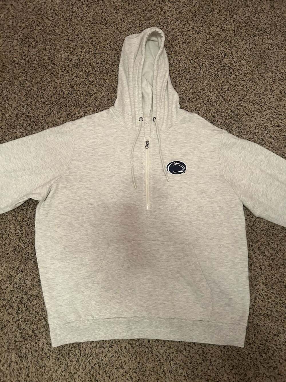 Antigua Penn State Nittany Lions 1/4 Zip Hoodie Size 2XL Gray